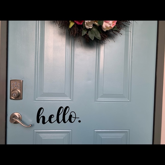 Homemade Hello Front Door Decal *Support Local* 💕 - Picture 2 of 3